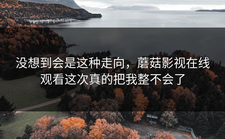 没想到会是这种走向，蘑菇影视在线观看这次真的把我整不会了  第1张