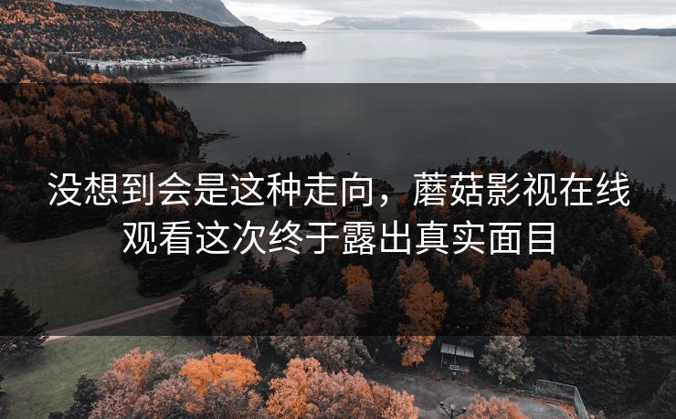 没想到会是这种走向，蘑菇影视在线观看这次终于露出真实面目